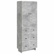 vidaXL Set omar 2 pcs Betonsko siva 66 x 34,5 x 90 cm Inženirski les
