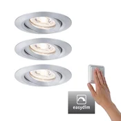 Paulmann Nova mini Plus LED easydim 3 aluminij - Dnevna soba/jedilnica - Sodobni - Kovina