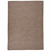 shumee vidaXL Zunanja preproga, ravno tkana, 200x280 cm, rjava
