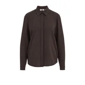 WE Fashion Bluza temno rjava/bela