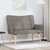 vidaXL Dvosečna zofa Taupe 115 x 61 x 87 cm blago