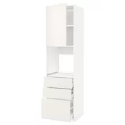 METOD / MAXIMERA Vis.el.pecn. s vratima/3 fioke, bela/Veddinge bela, 60x60x220 cm