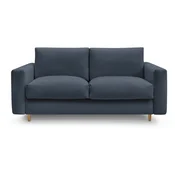 Temno modra sedežna garnitura za spanje/raztegljiva 200 cm Cocoone – Bobochic Paris