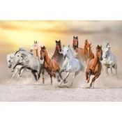shumee Magnetna podloga za pokrov radiatorja Running Horses 60x100cm