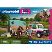PLAYMOBIL 72129 - Terensko vozilo s prikolico za konje - 1 kos.