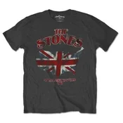 The Rolling Stones Union Jack US Map Charcoal Grey XL Majica