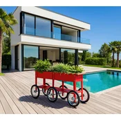 Herstera Garden metal raised bed on wheels Wheels