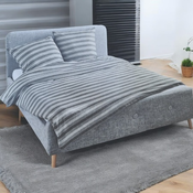 Jorganska navlaka + 2 jastucnice grey lines FLANEL DOUBLE ( VLK000255-greylines )