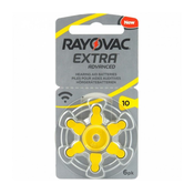 Extra Rayovac A10 - PR70, 6x, Cink-Zračna baterija za slušne aparate