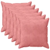 vidaXL Prevleka za blazino 6 pcs HOUTEN Roza 60 x 60 cm Žamet