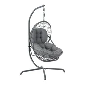 Homestar Viseči stol AMARA 134x134x196 cm, temno siv