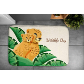 tulup.si Preproga za kopalnico Cheeta -africa 90x60 cm Bela in siva