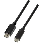 USB 3.1 Type C DisplayPort 1.2/1.2a transformator Crno 1.8m UA0335