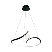LED luster na sajli PERLA LED/34W/230V crna