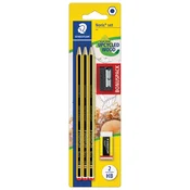 SVINČNIK GRAFITNI HB NORIS PK3 PLUS GUMICA PLUS ŠILJILO BREZPLAČNO STAEDTLER 120 SBK3P1 BLISTER