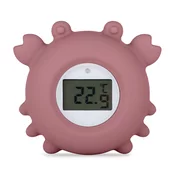 PETITE&MARS Termometer silikonski digitalni za vodo Crab Caleb Dusty Rose 0m+