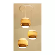 Brilagi - Luster na sajli RESNA 3xE27/60W/230V precnik 45 cm bež/crna