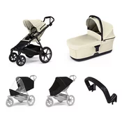 Mestni voziček Thule Urban Glide 4-wheel Soft beige + Bassinet Soft beige SET 5in1