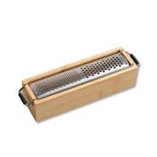 Parmesan grater, with collecting container, bamboo - Kesper