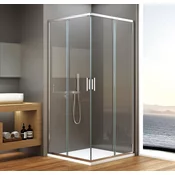 BORG Kvadratna tuš kabina 800x800x1950 mm - 80x80 cm - Bruckner - BORG - 24 - Kvadrat z vogalnim vhodom - 800 - 1950 - 800 - 6 - 14