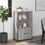 Vidaxl vidaXL Omarica, siva sonoma hrastova barva, 62x32x103,5 cm, material na osnovi lesa