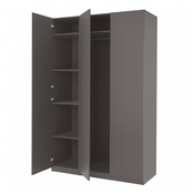 PAX / FORSAND Kombinacija garderobera, tamnosiva/tamnosiva, 150x60x236 cm