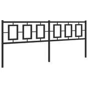 Vidaxl Kovinsko nadomestno vzglavje črno 193 cm