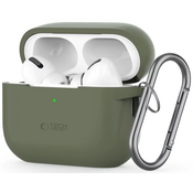 TECH-PROTECT SILICONE HOOK APPLE AIRPODS PRO 1 / 2 OLIVE GREEN (5906302313334)