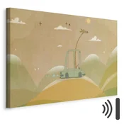 Slika - Dreamy Traveler - A Cheerful Giraffe Driving a Car on a Sunny Day 90x60 Akusticna