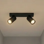 OSRAM stropni reflektor OCTAGON črn 2-flg. GU10-LED 927 dim - Dnevna soba/jedilnica - Sodobni - Kovina