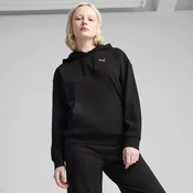 Womens Puma ESS ELEVATED Comfort Rib Hoodie, Black, Size S, Clothing