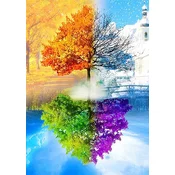 shumee Ob_L_47 - Diamantna slika - 30x40 - Narava, Drevo