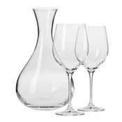 3-piece wine serving set, made of crystalline glass, Harmony - Krosn