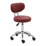 Tabure z naslonom za hrbet - 46 - 60 cm - 150 kg - bordo