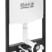 A89P76002E: Roca ACTIVE podometni kotliček (4’5/3) + aktivirna tipka AC2 BELA + WC školjka brez roba + WC deska – počasno zapiranje