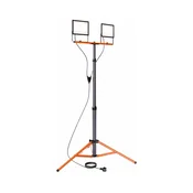 LED reflektor s stojalom 2xLED/100W/230V 4500K IP65 črna/oranžna