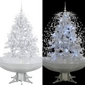 vidaXL Božicno drvce koje sniježi sa stalkom bijelo 140 cm