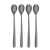 Žličke za cafe latte s srčkom sive 4-delni set — Love Cutlery - 116627