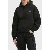 Tommy Jeans pulover s kapuco ženski bombažen