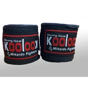 Povoji za roke za Boxe - Kickboxing - Thai, raztegljivi bombaž, ČRNE 3 m, 2 kosa