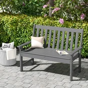 Costway Zunanja klop 132 cm siva, HDPE, nosilnost 320 kg