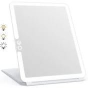 WEILY LED kozmetično ogledalo - 3 barve svetlobe, USB polnjenje