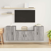 3-dijelni set TV ormarica boja hrasta sonome konstruirano drvo