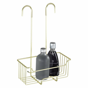 WENKO 25937100 - Koš za tuš MILO 25x36 cm nerjaveče jeklo/zlata/prozorna