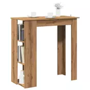 Vidaxl vidaXL Barska miza s policami, umetniški hrast, 102x50x103,5 cm