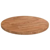 Okrugla stolna ploca smeda O 30 x 1,5 cm tretirana hrastovina