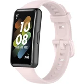 GS Silikonski pašček za Huawei Band 7, roza