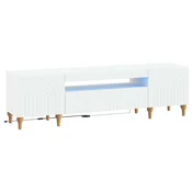 vidaXL LED TV omarica Bela Inženirski les