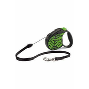 Flexi Safari Tiger povodac S do 12 kg, 5 m uže - zelena