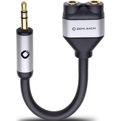 Oehlbach Cinch avdio Y-Adapter [1x Cinch vtič 3.5 mm - 2x Cinch vtičnica 3.5 mm] črna Oehlbach i-Connect J-AD